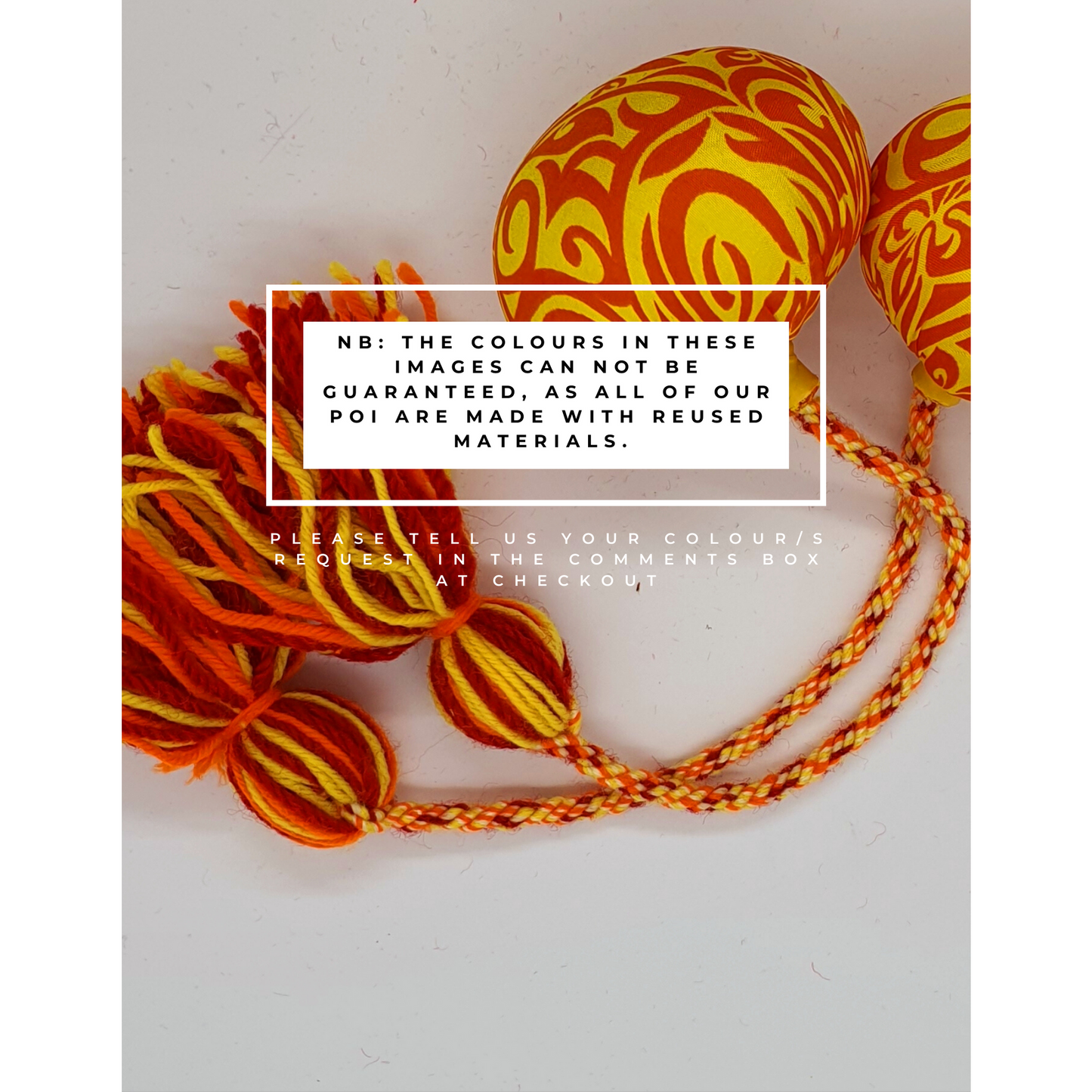 Teina (18cm) Pair of Poi with Plastic and Fabric Head